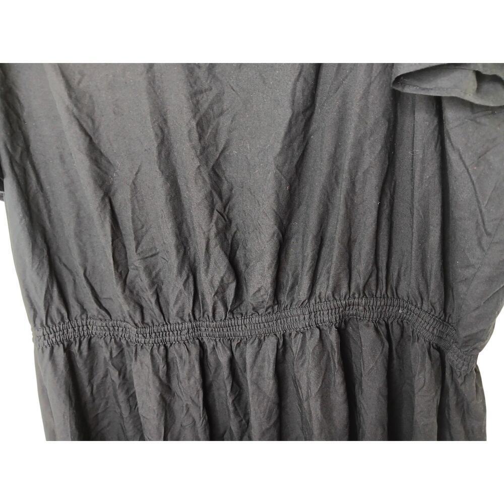 Old Navy Black Tiered V-Neck Dress 4X Plus Size NWT Lightweight Flowy - Picture 8 of 11